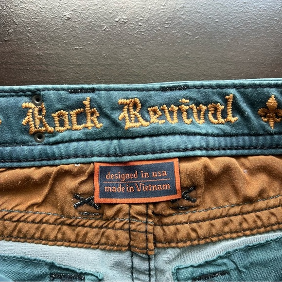 Rock Revival Teal Karla Skinny Jeans Size 25 - Picture 7 of 8